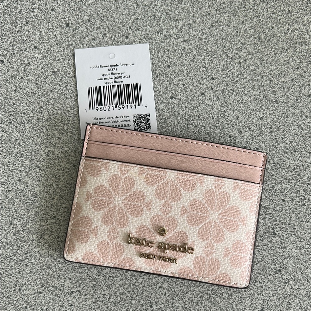 Kate Spade Pink Floral Card Holder